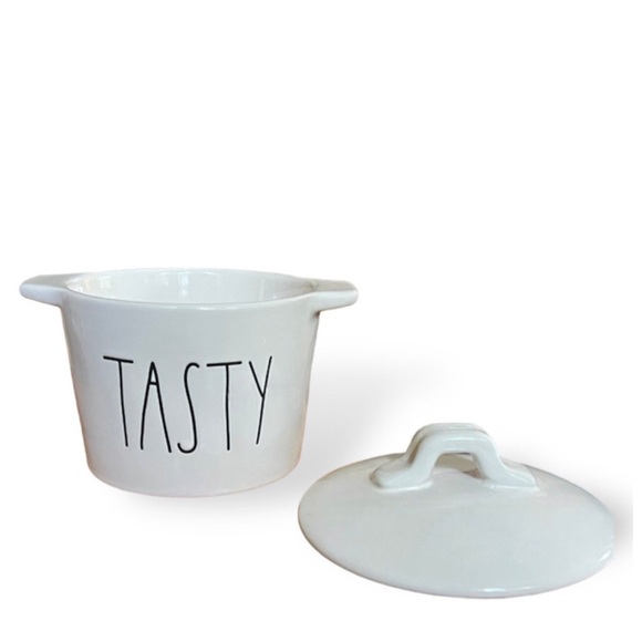 NEW Rae Dunn Tasty Mini Crock Pot Jar Canister - Picture 2 of 2